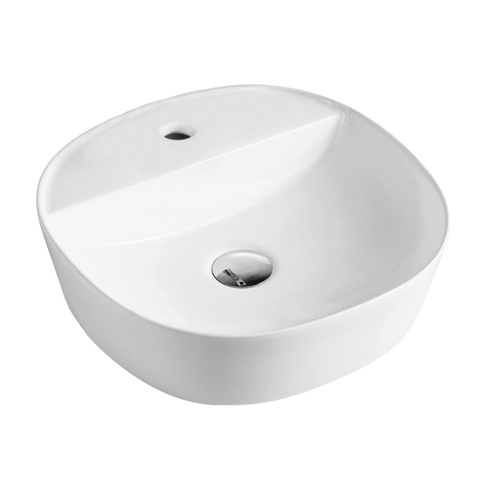 CHICA CERAMIC BENCH TOP BASIN WITH TAP LANDING